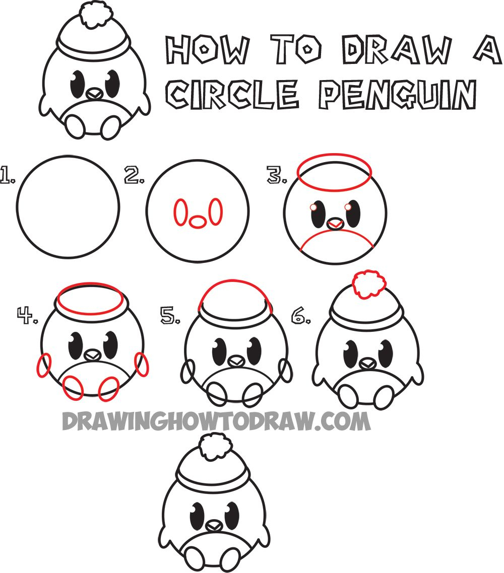 1000x1138 Easy Steps To Draw A Penguin Big Guide To Drawing Cute Circle - Penguin Drawing Cute