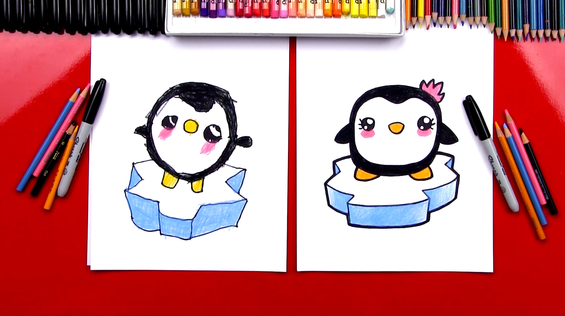 1915x1071 How To Draw A Cute Cartoon Penguin - Penguin Drawing Cute