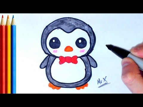 480x360 How To Draw Cute Penguin - Penguin Drawing Cute