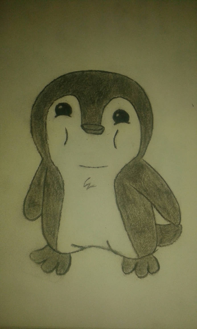 692x1154 Drawing - Penguin Drawing Cute