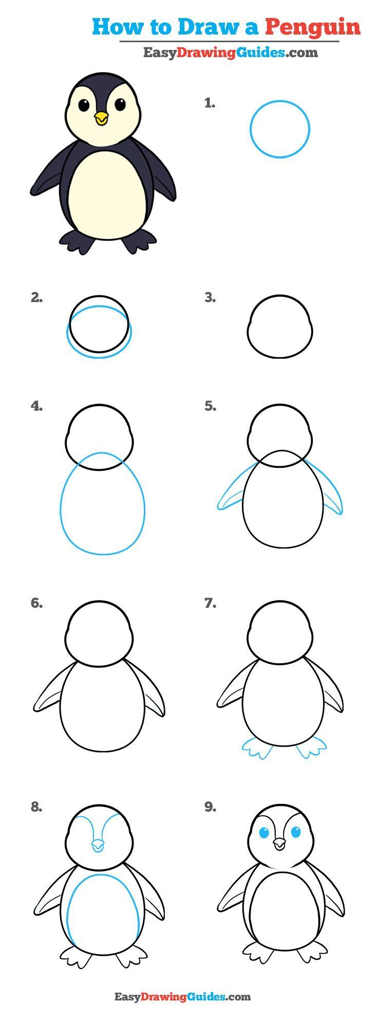 736x1980 how to draw a penguin really easy drawing tutorial easy - Penguin Drawing For Kids
