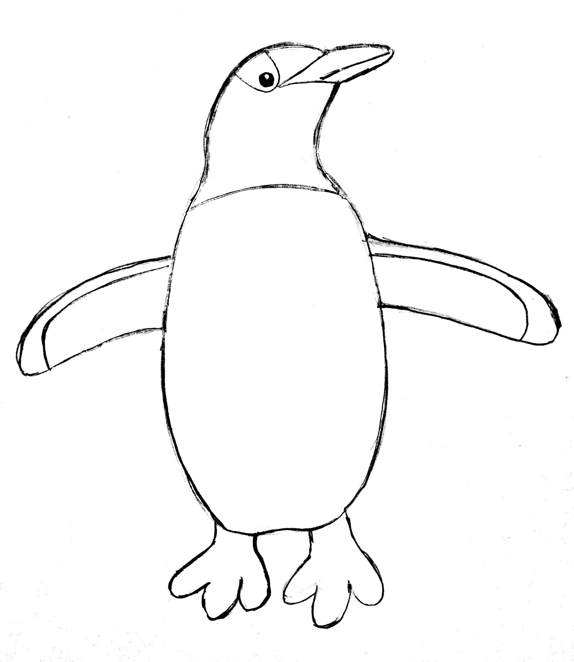 1831x2112 Penguin Drawing Step - Penguin Drawing Images