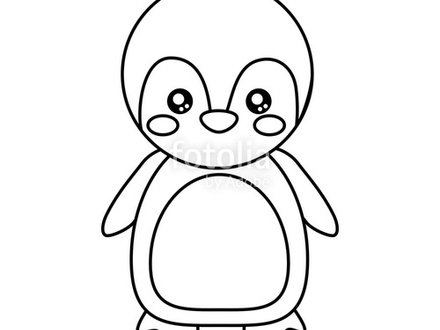 Penguin Drawing Outline