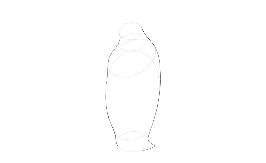 850x521 How To Draw A Penguin - Penguin Drawing Outline
