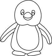 167x180 Penguin Outline Clipart - Penguin Drawing Outline
