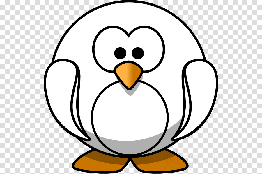 900x600 Penguin Outline Drawing - Penguin Drawing Outline