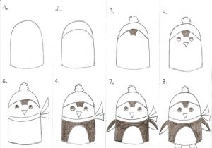 Penguin Drawing Step By Step at PaintingValley.com | Explore collection ...