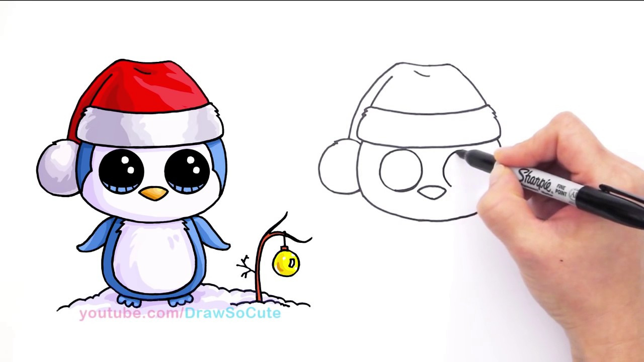 Penguin Drawing Step By Step at PaintingValley.com | Explore collection ...