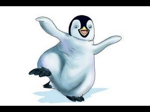 480x360 How To Draw Mumble From Happy Feet - Penguin Feet Drawing