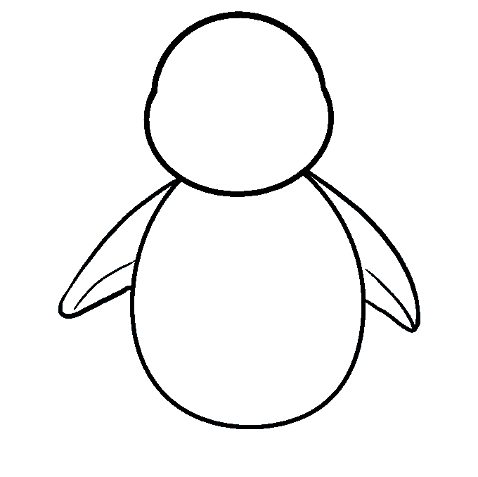 680x678 how to draw a penguin really easy drawing tutorial - Penguin Line Drawing