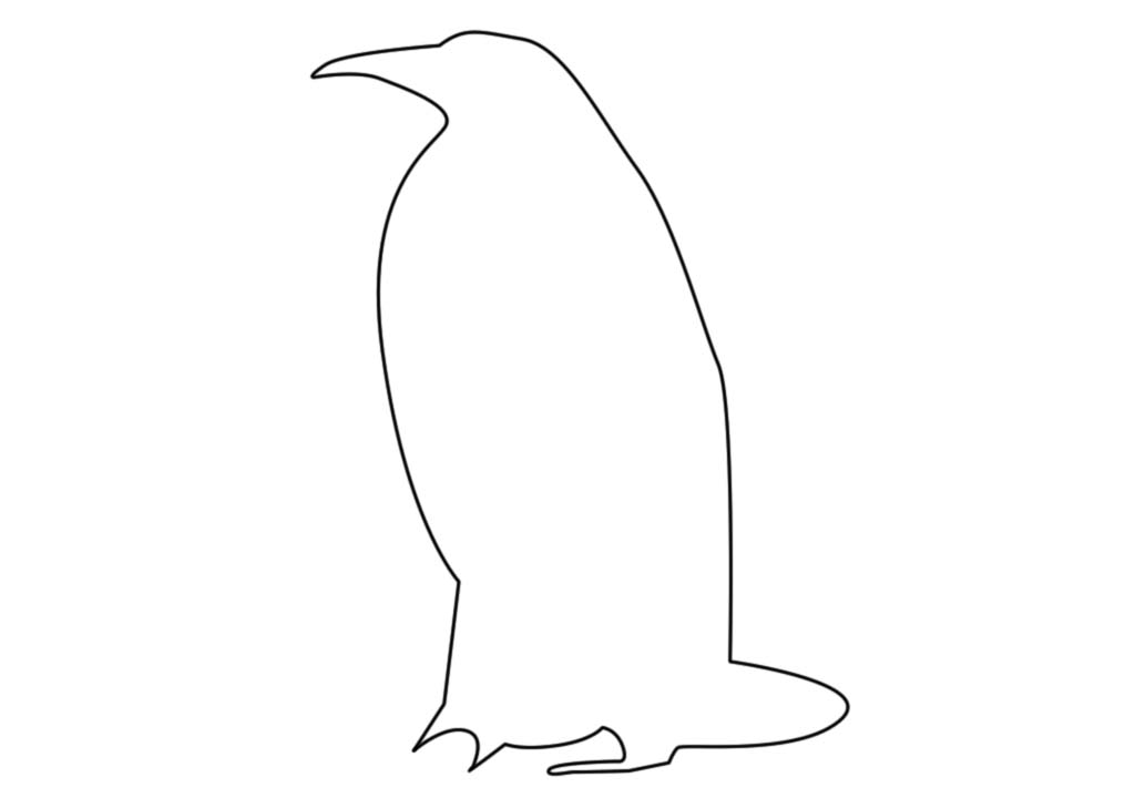 1024x720 Penguin Outline Drawing - Penguin Outline Drawing