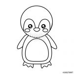 150x150 cartoon penguin outline penguin outline drawing at getdrawings - Penguin Outline Drawing