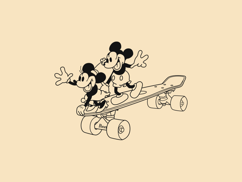 800x600 mickey mouse penny board - Penny Board Drawing