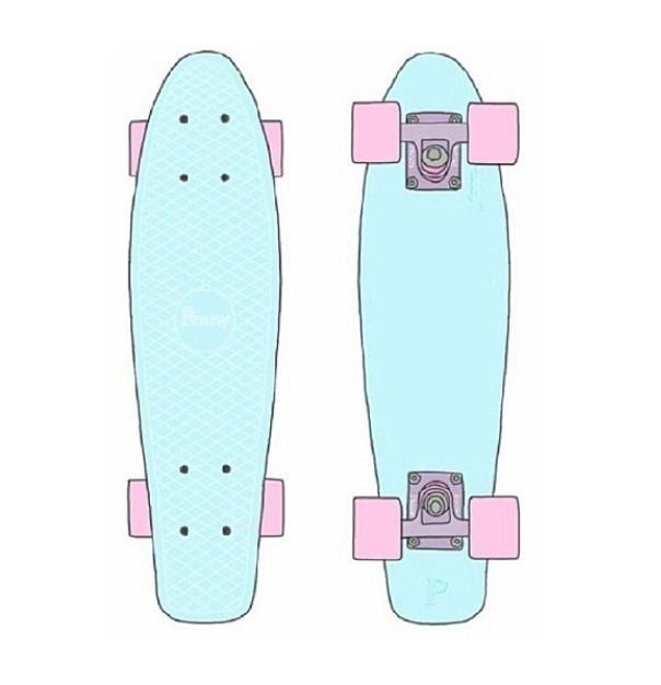 604x626 penny board tumblr - Penny Board Drawing