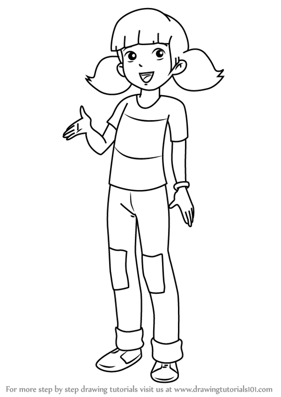 567x800 learn how to draw penny from inspector gadget - Penny Drawing