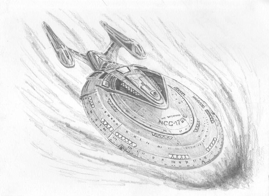 900x654 ncc e enterprise drawing - Penny Drawing