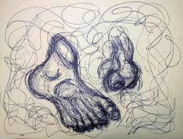 375x284 stinky feet drawing - Penny Drawing