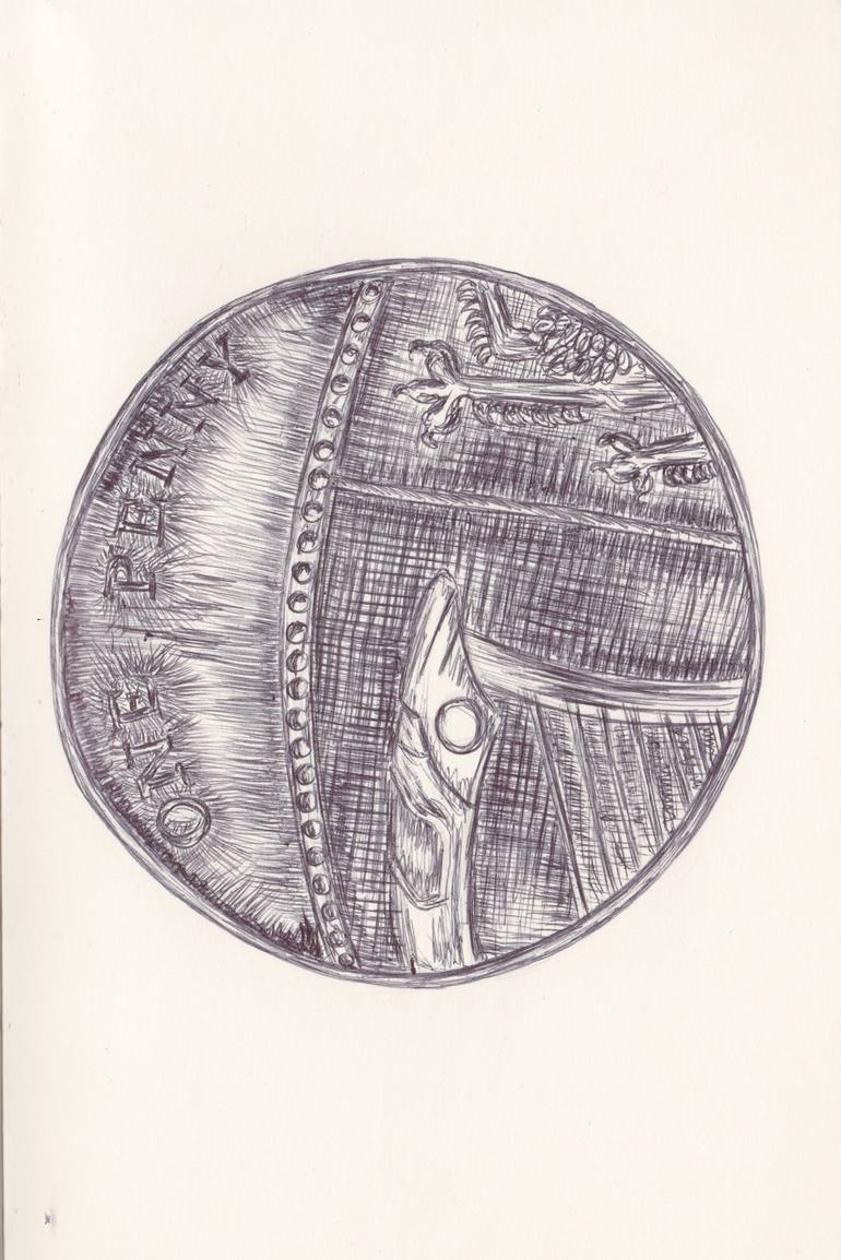 770x1154 ballpen penny drawing - Penny Drawing
