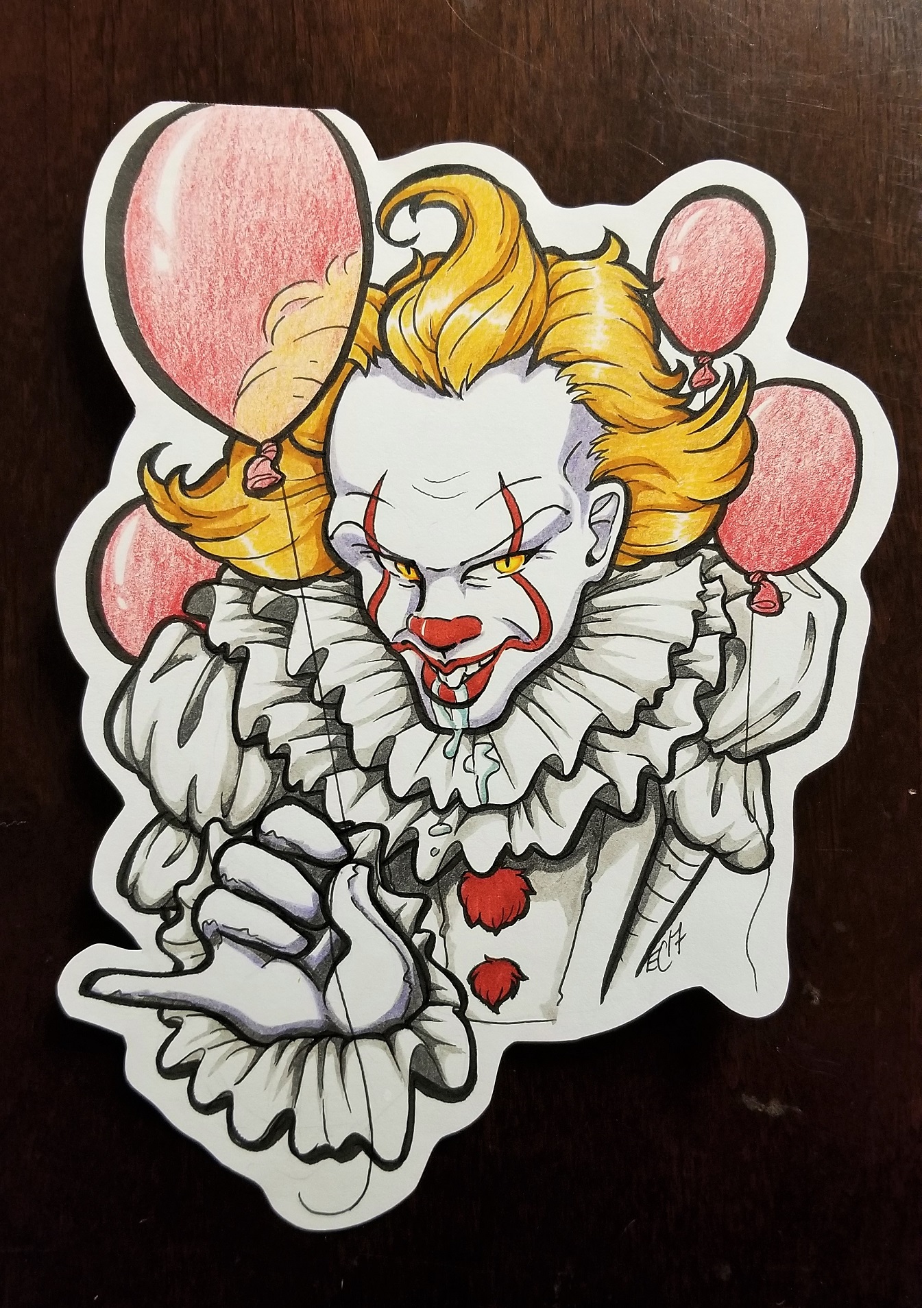 1345x1908 original pennywise drawing - Pennywise Drawing