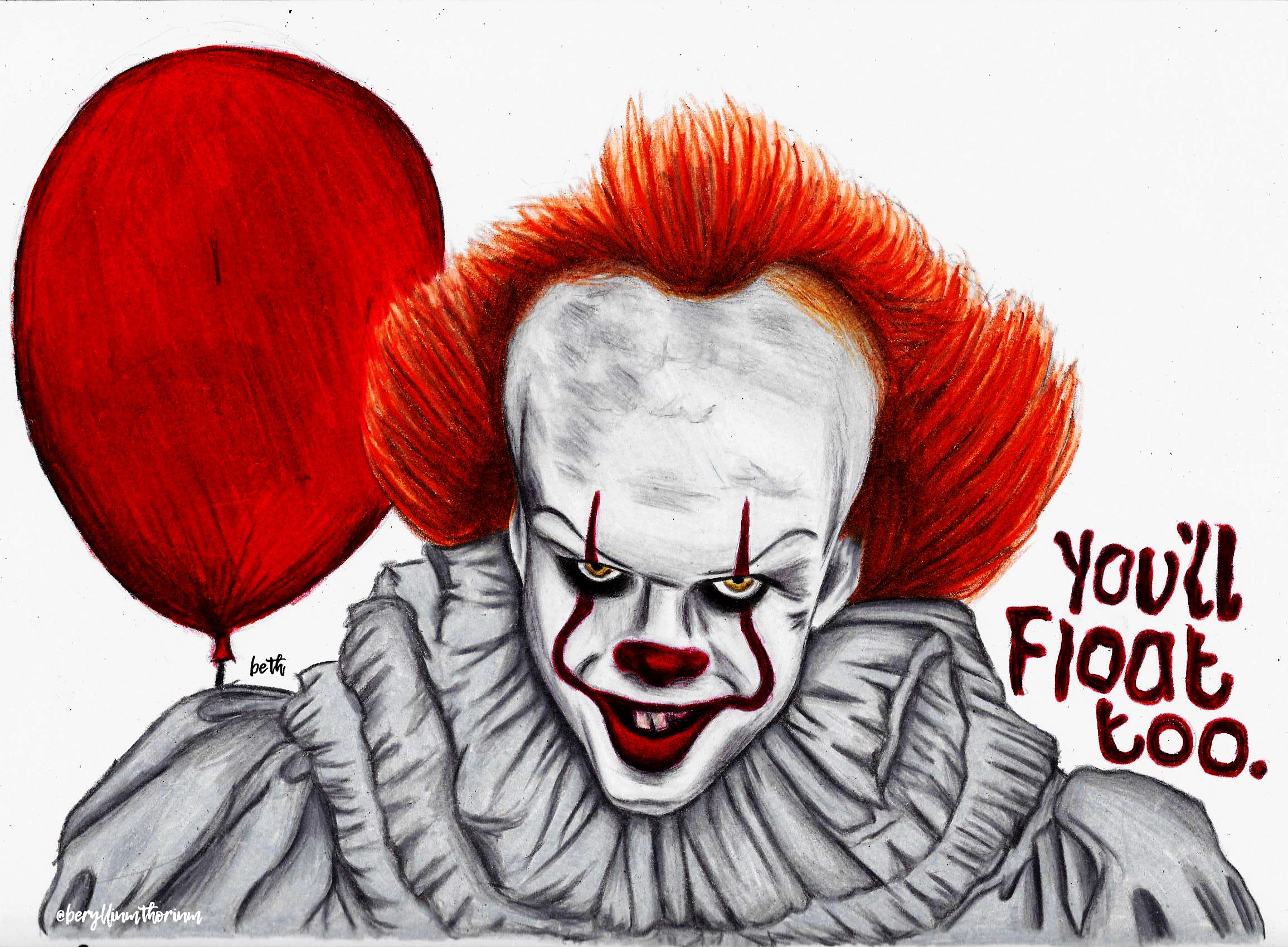 2311x1700 pennywise drawing drawing in drawings, pencil drawings - Pennyw.....