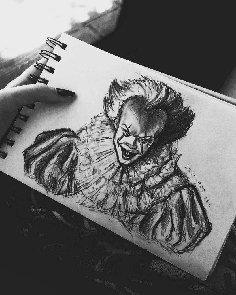 819x1024 pennywise drawing official it amino amino - Pennywise Drawing