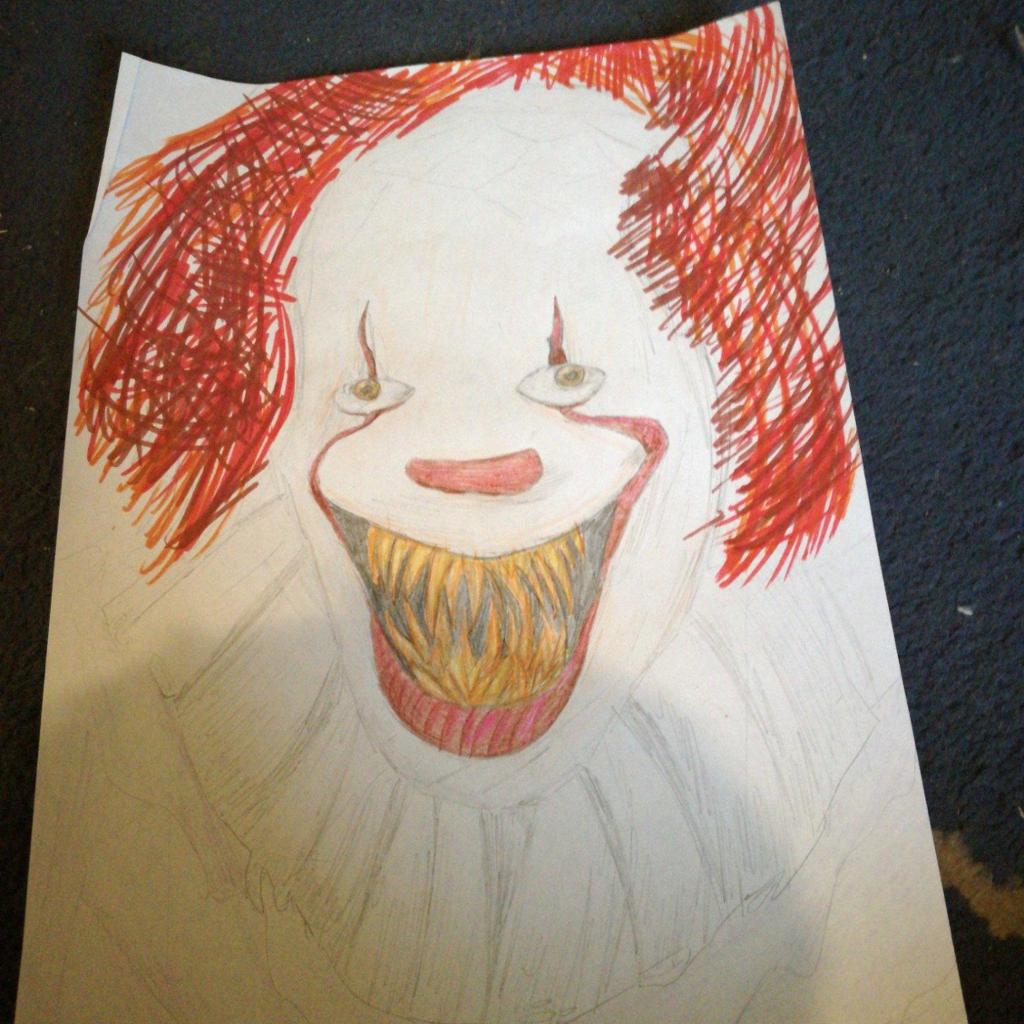 1024x1024 projector room pennywise drawing - Pennywise Drawing
