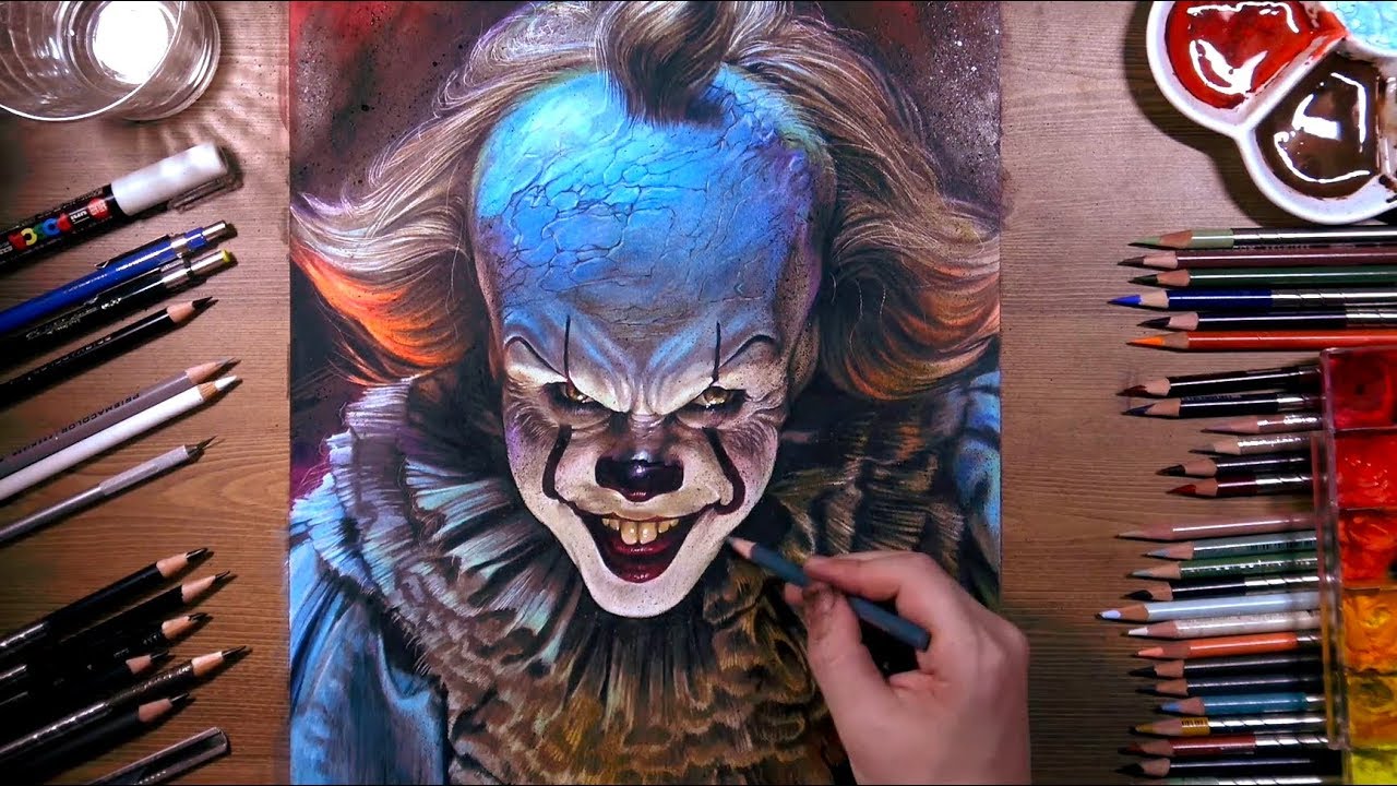 1280x720 drawing pennywise the dancing clown drawholic - Pennywise Drawing