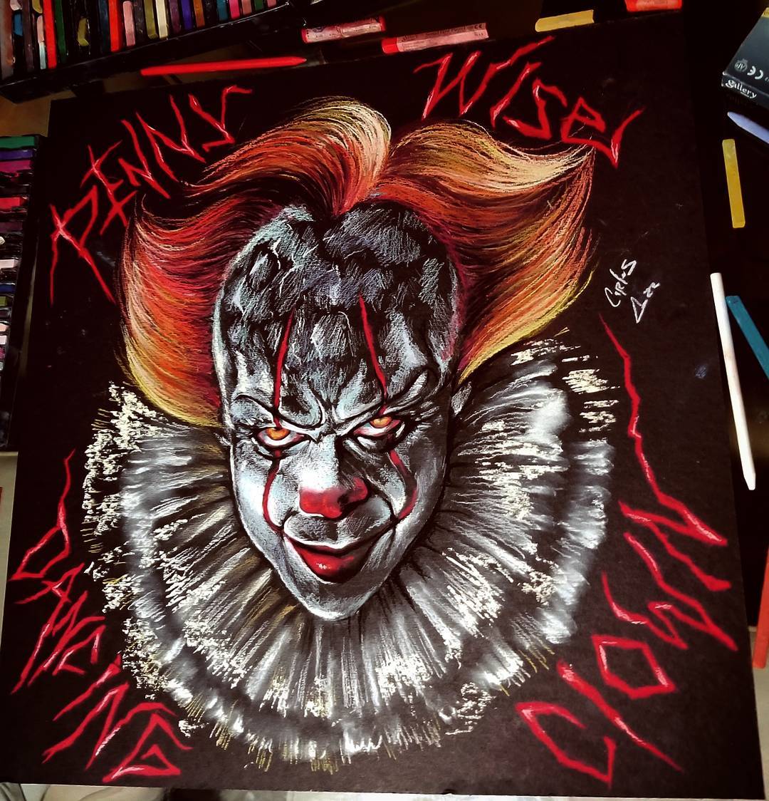 1080x1124 pennywise clown drawing - Pennywise The Clown Drawing