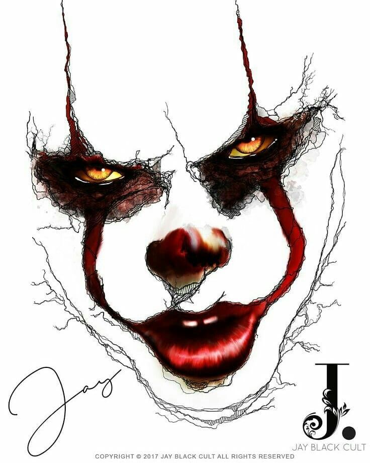 736x920 pennywise the clown from it - Pennywise The Clown Drawing