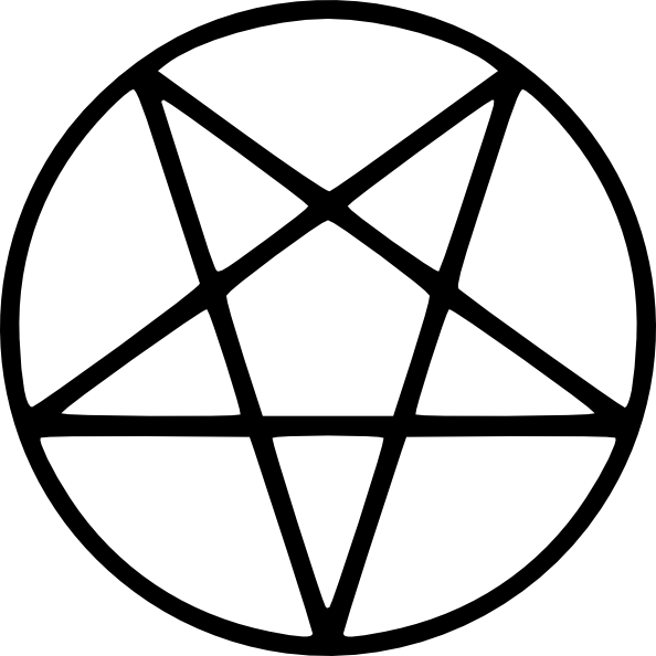 594x594 Pentagram Bold Clip Art - Pentacle Drawing