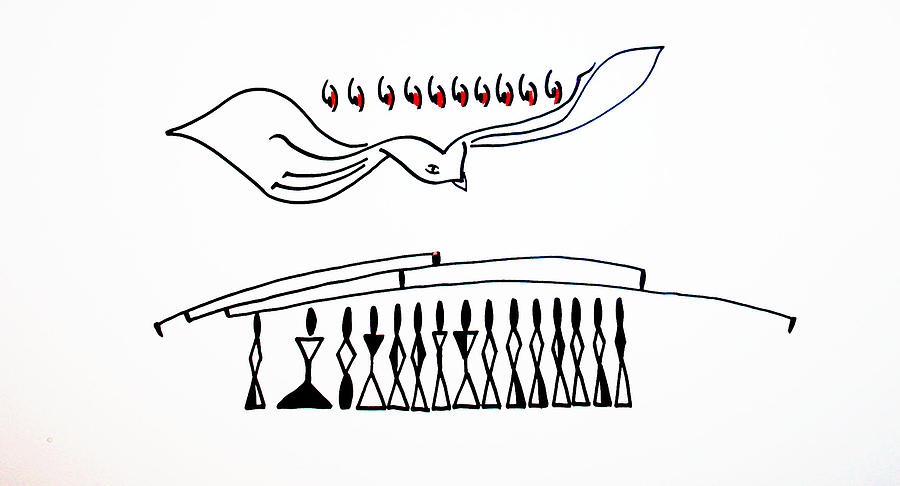 900x486 Pentecost Drawing - Pentecost Drawing