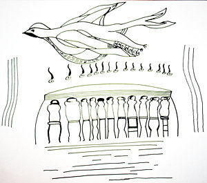 300x265 Pentecost Drawings Fine Art America - Pentecost Drawing