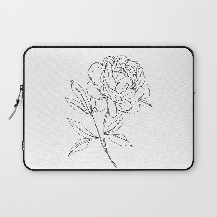 700x700 Botanical Illustration Line Drawing - Peony Line Drawing