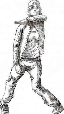 209x368 cartoon dancing people free vector download - People Dancing Drawing