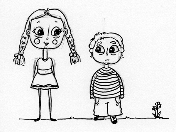 600x450 Drawing People - People Drawings For Kids