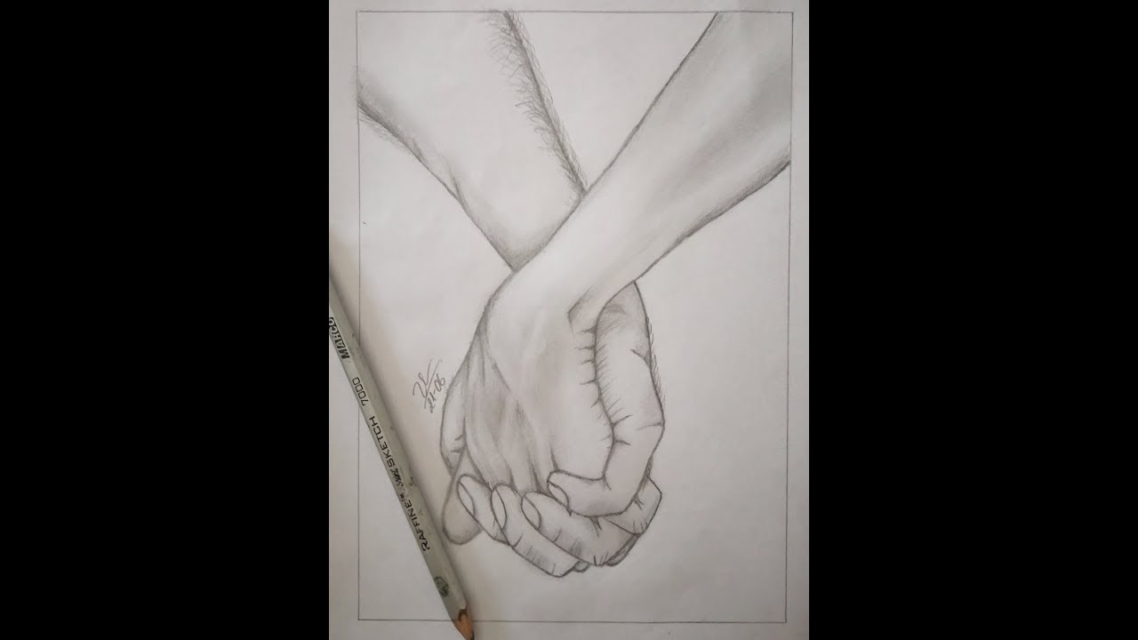 1280x720 How To Draw People Holding Hands - People Holding Hands Drawing
