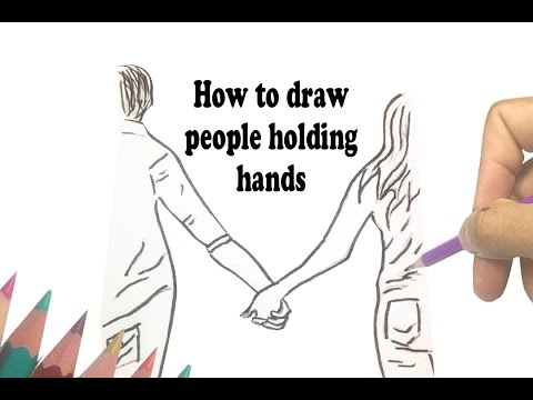 480x360 How To Draw People Holding Hands - People Holding Hands Drawing