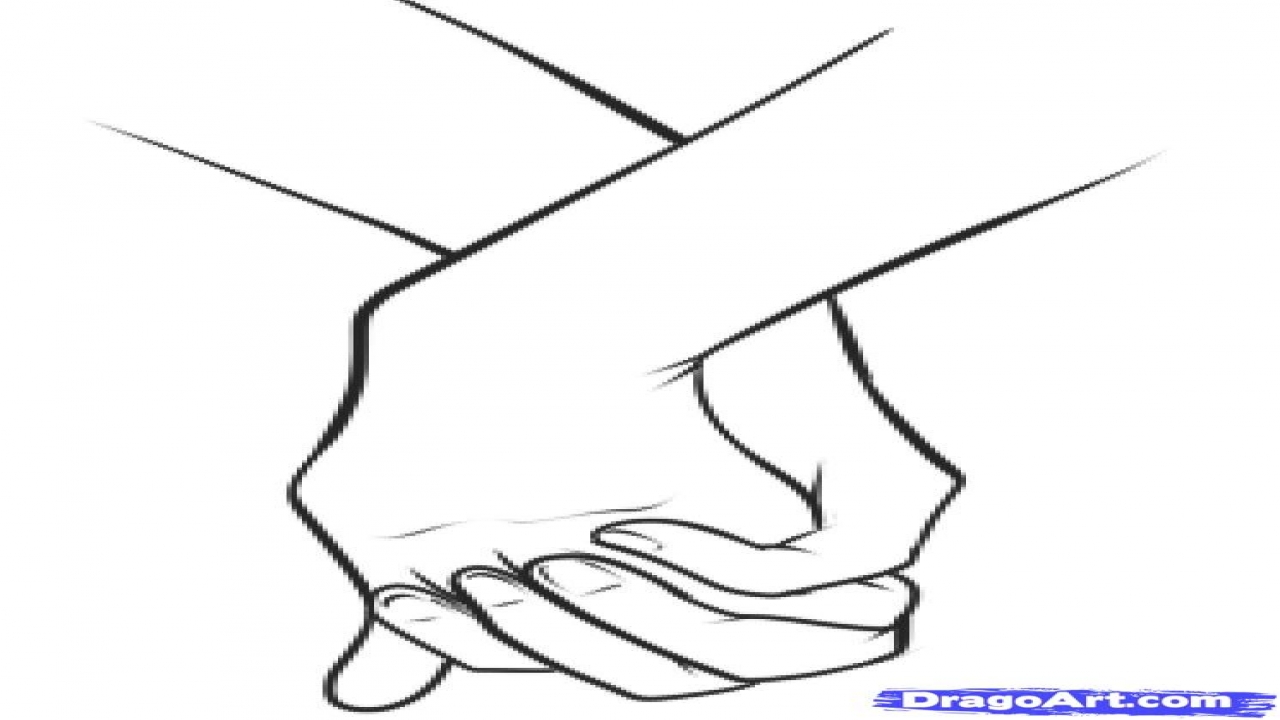 1280x720 Drawing Holding Hands - People Holding Hands Drawing