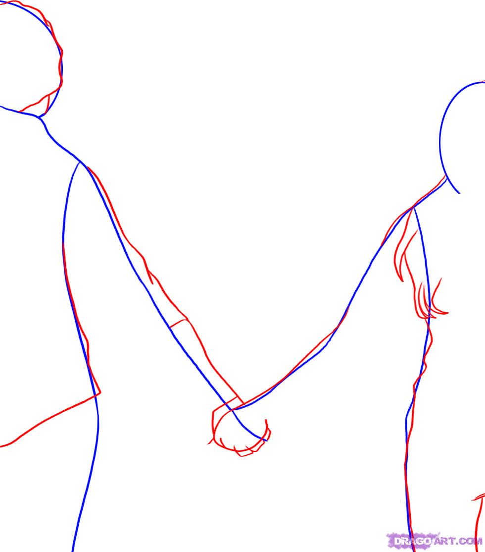 People Holding Hands Drawing At Paintingvalley Com Explore