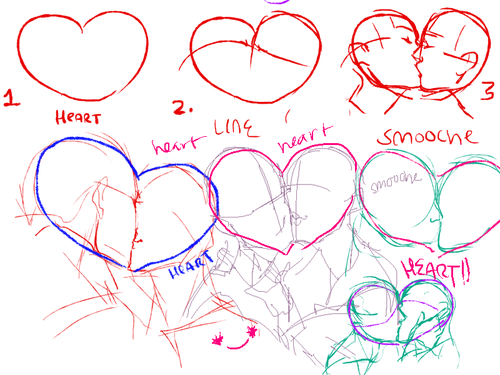 500x375 how to draw people kissing via tumblr on we heart it - People Kissing Drawing