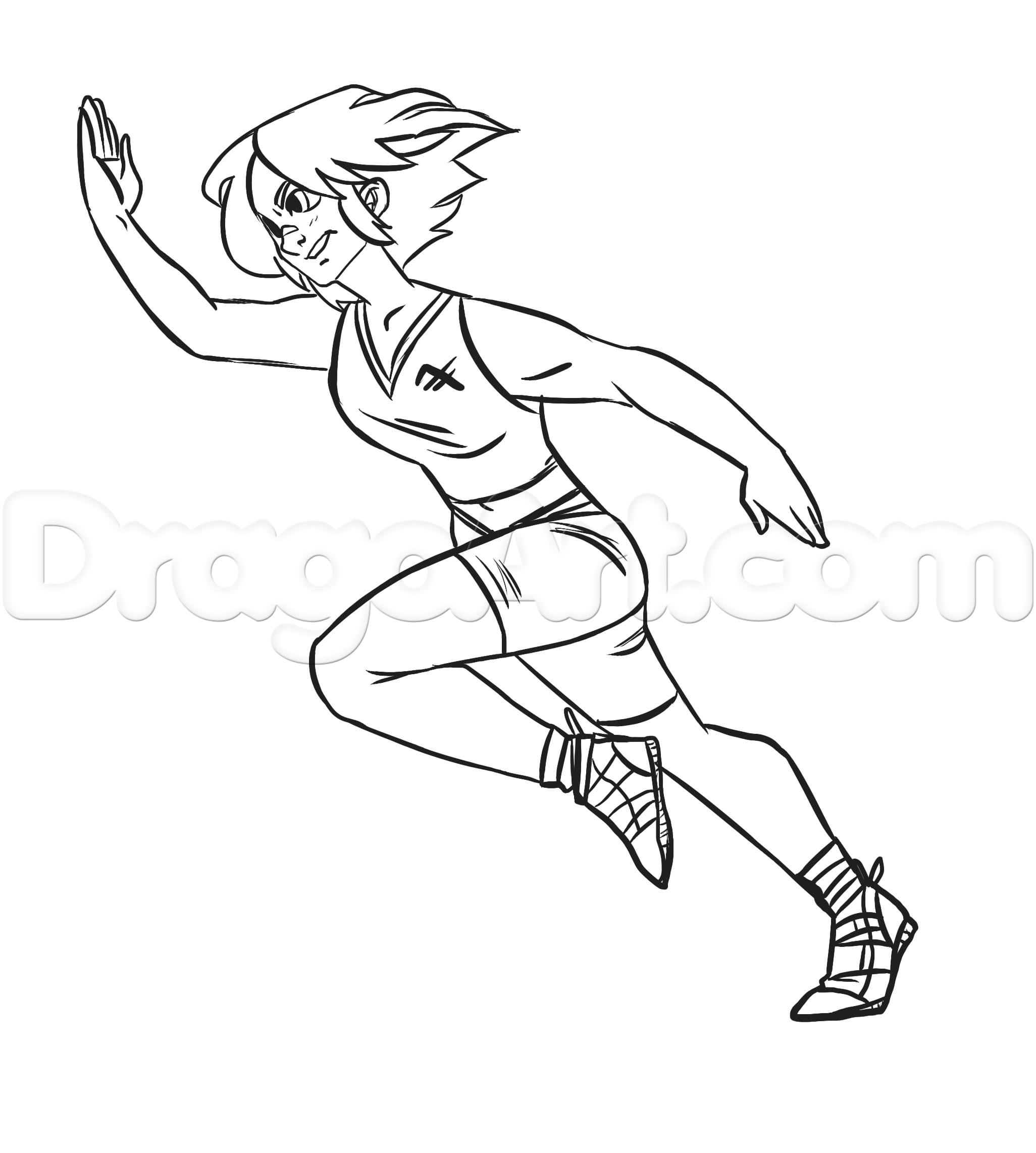 2052x2283 How To Draw A Running Person, Step - People Running Drawing