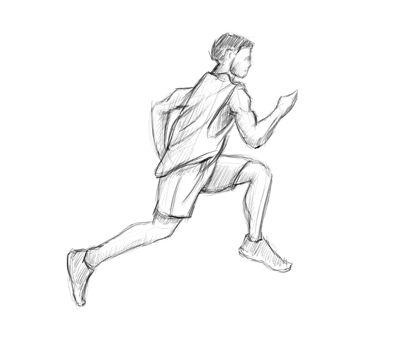 400x338 How To Draw A Person Running To Where I Belong! - People Running Drawing