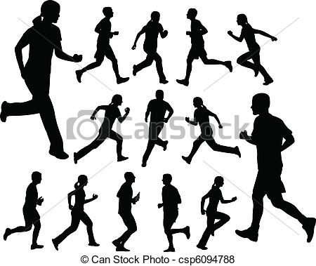 450x379 People Running Silhouettes - People Running Drawing
