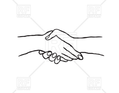 400x312 Business People Shaking Hands Vector Image Of Icons And Emblems - People Shaking Hands Drawing