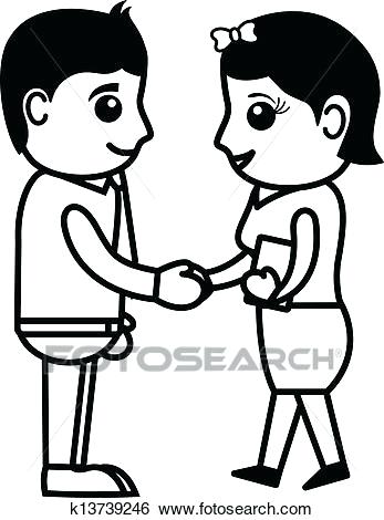 347x470 Girls Shaking Hands Clipart Great Free Clipart, Silhouette - People Shaking Hands Drawing