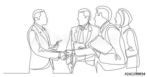 500x264 Modern Business People Shaking Hands After Succesful Conversation - People Shaking Hands Drawing