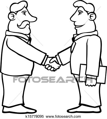421x470 Shaking Hands Drawing - People Shaking Hands Drawing