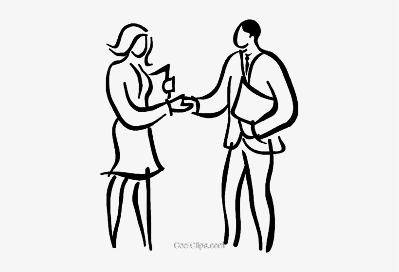 820x560 Business People Shaking Hands Royalty Free Vector Clip - People Shaking Hands Drawing