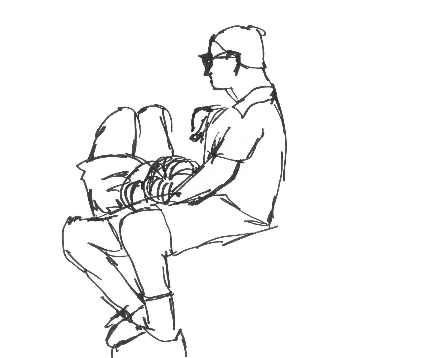 1600x1358 drawing people in dc lafayette square park - People Sitting Drawing