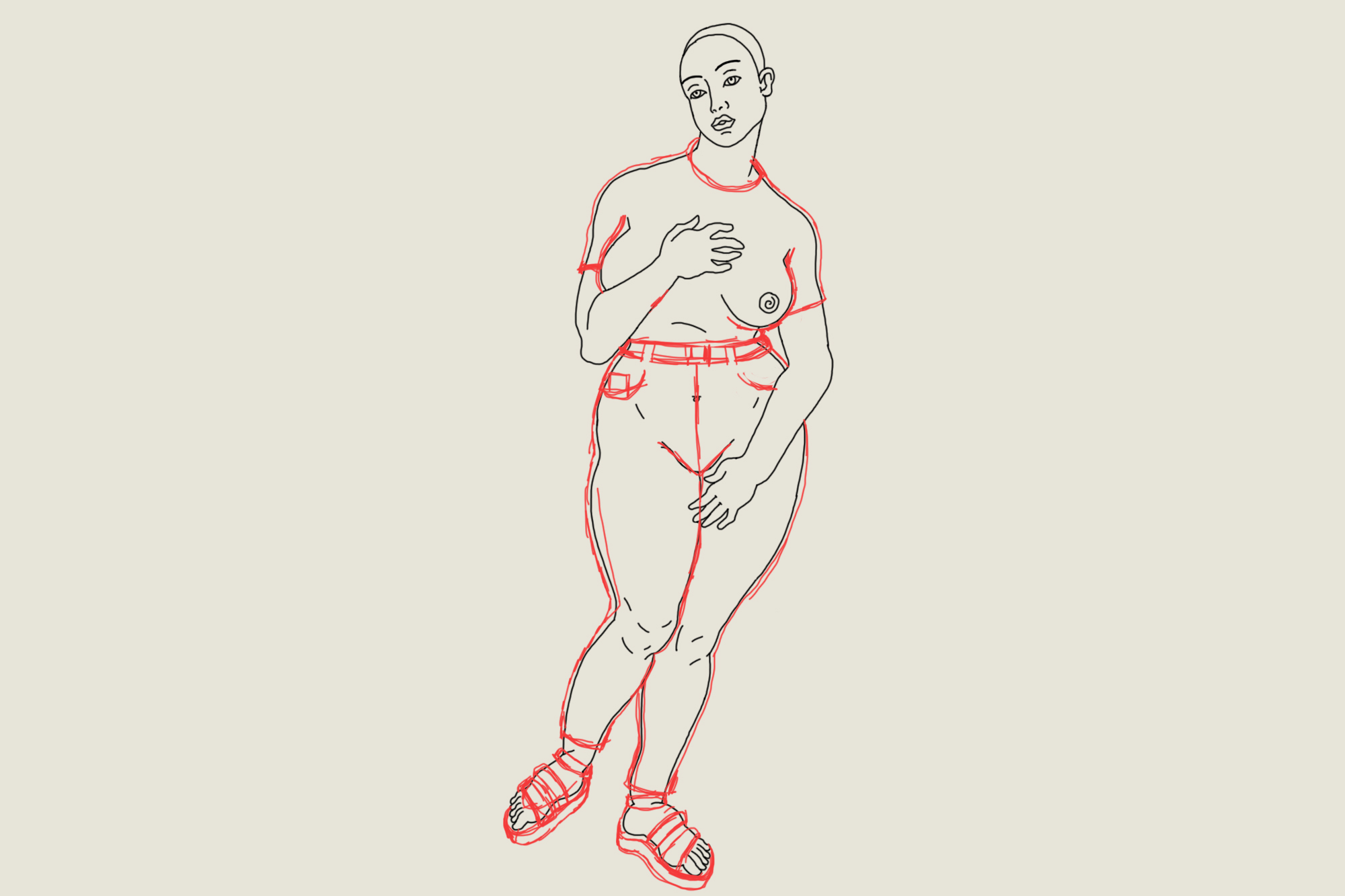 2000x1333 How To Draw People A Step - People Standing Drawing